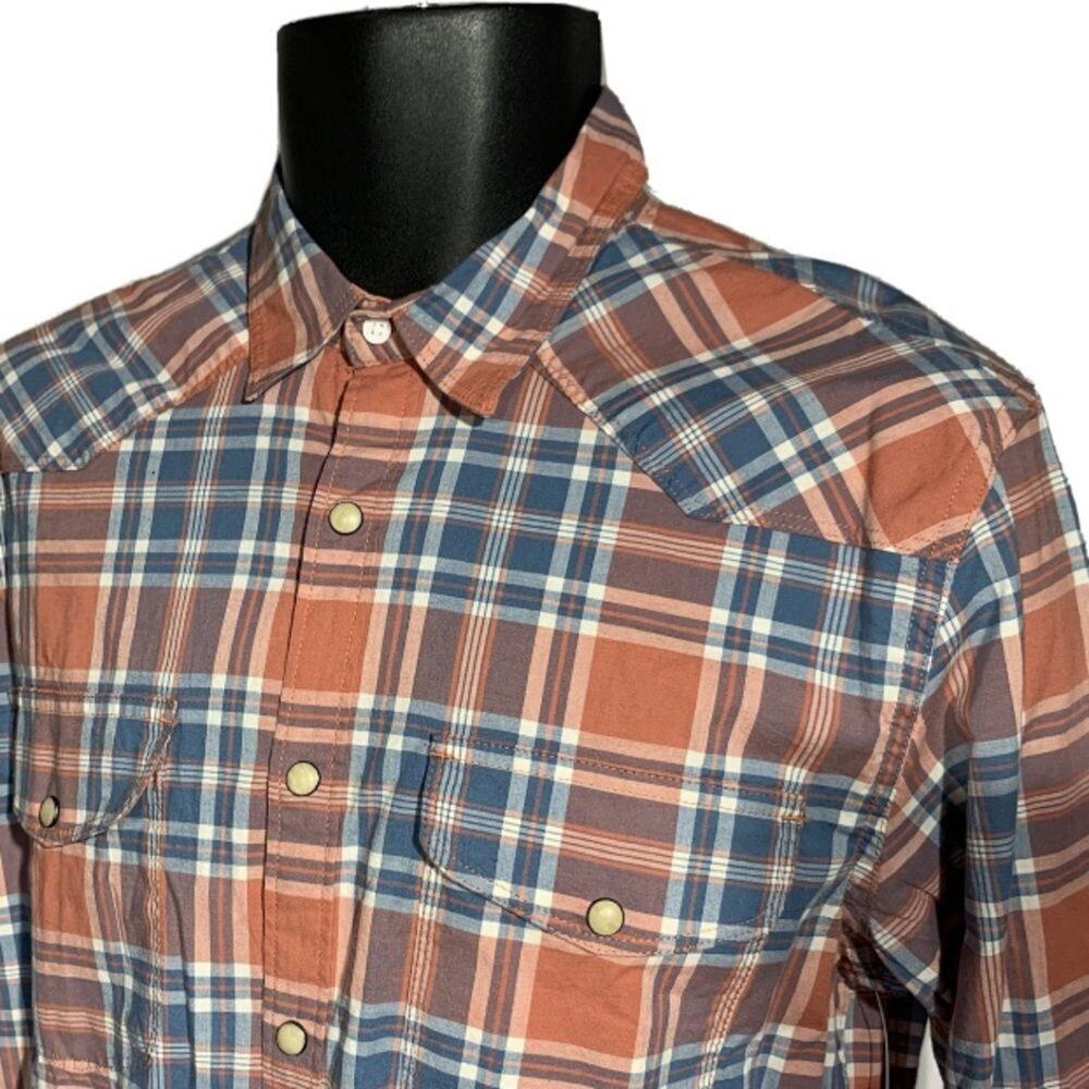 NWT Lucky Brand Saturday Stretch Plaid Button Up Size S
